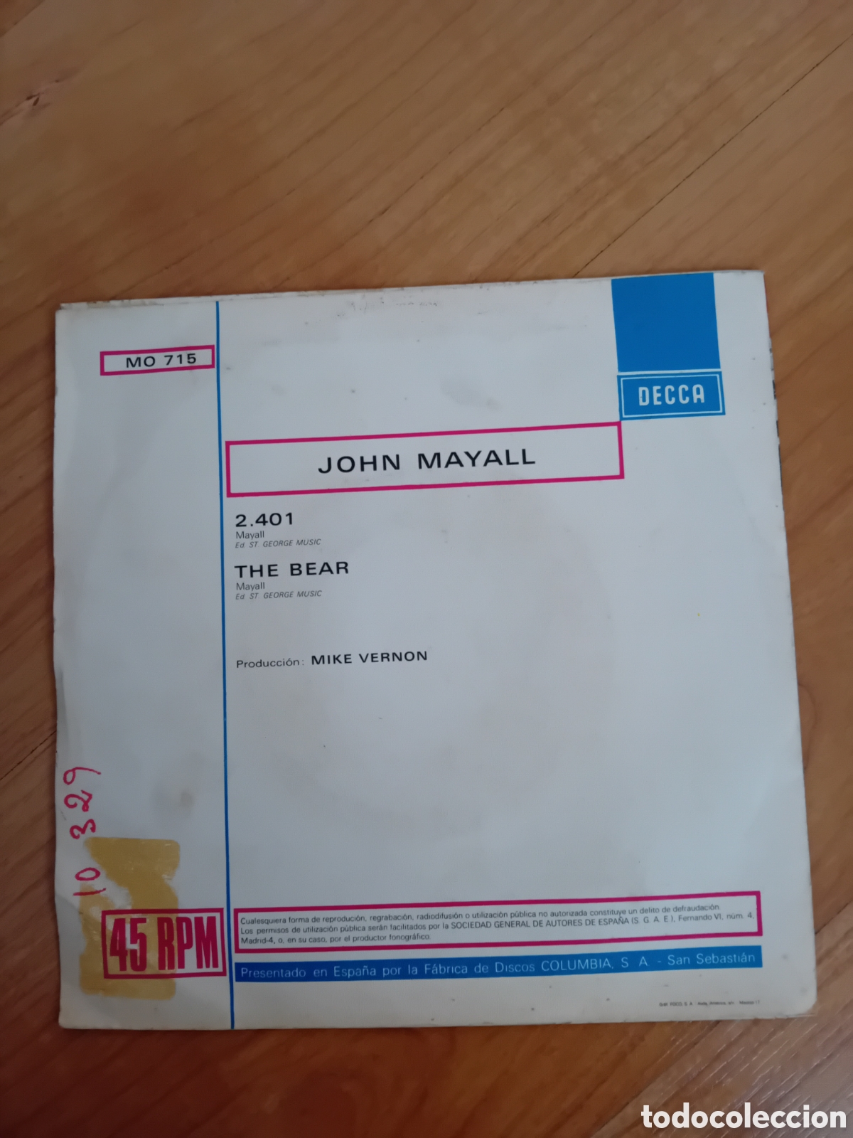 Discos de vinilo: JOHN MAYALL. 2401. THE BEAR - Foto 2