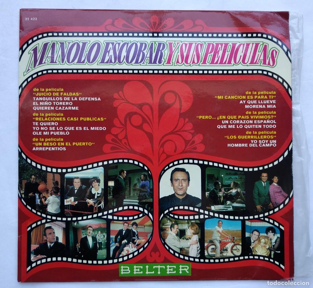 Discos de vinilo: MANOLO ESCOBAR Y SUS PEL&Iacute;CULAS. LP. - Foto 1
