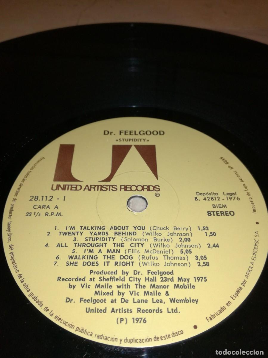 Discos de vinilo: DR. FEELGOOD-STUPIDITY-ORIGINAL ESPA&Ntilde;OL 1976 - Foto 3