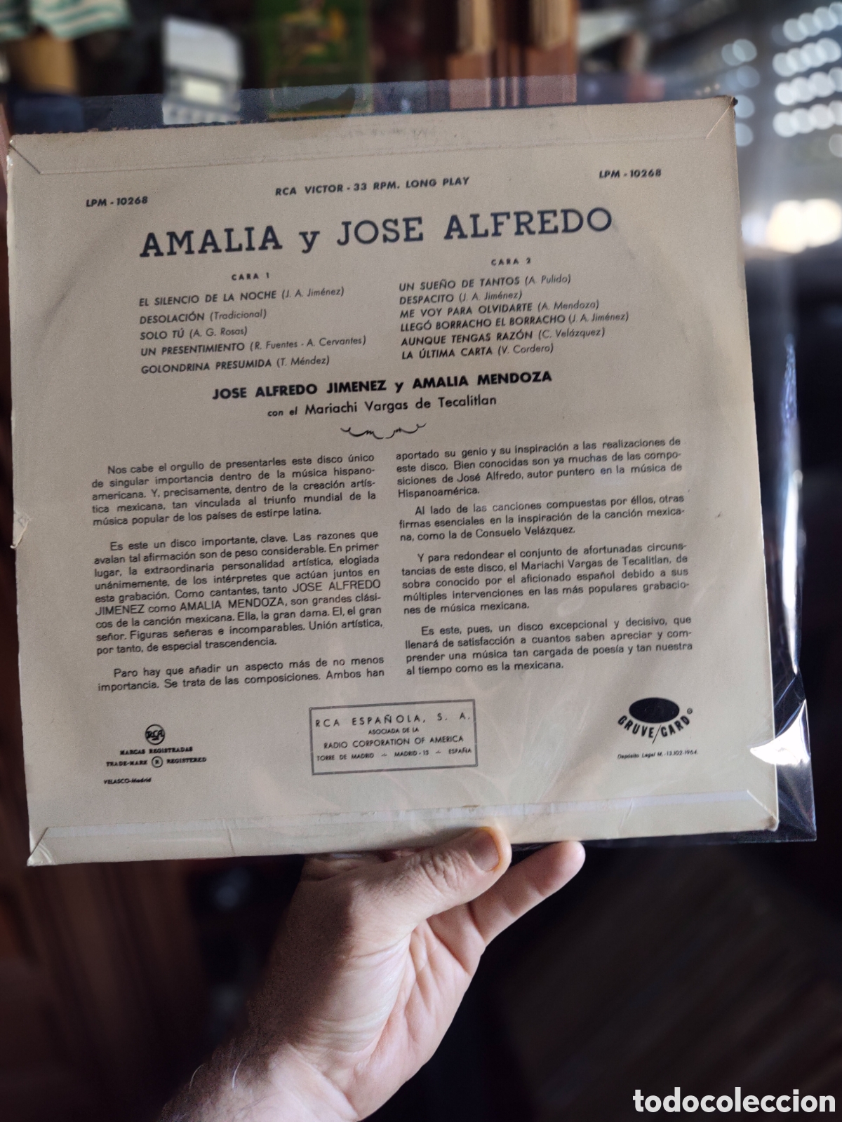 Discos de vinilo: AMALIA Y JOSE ALFREDO CANTANDO A DUO - Foto 2