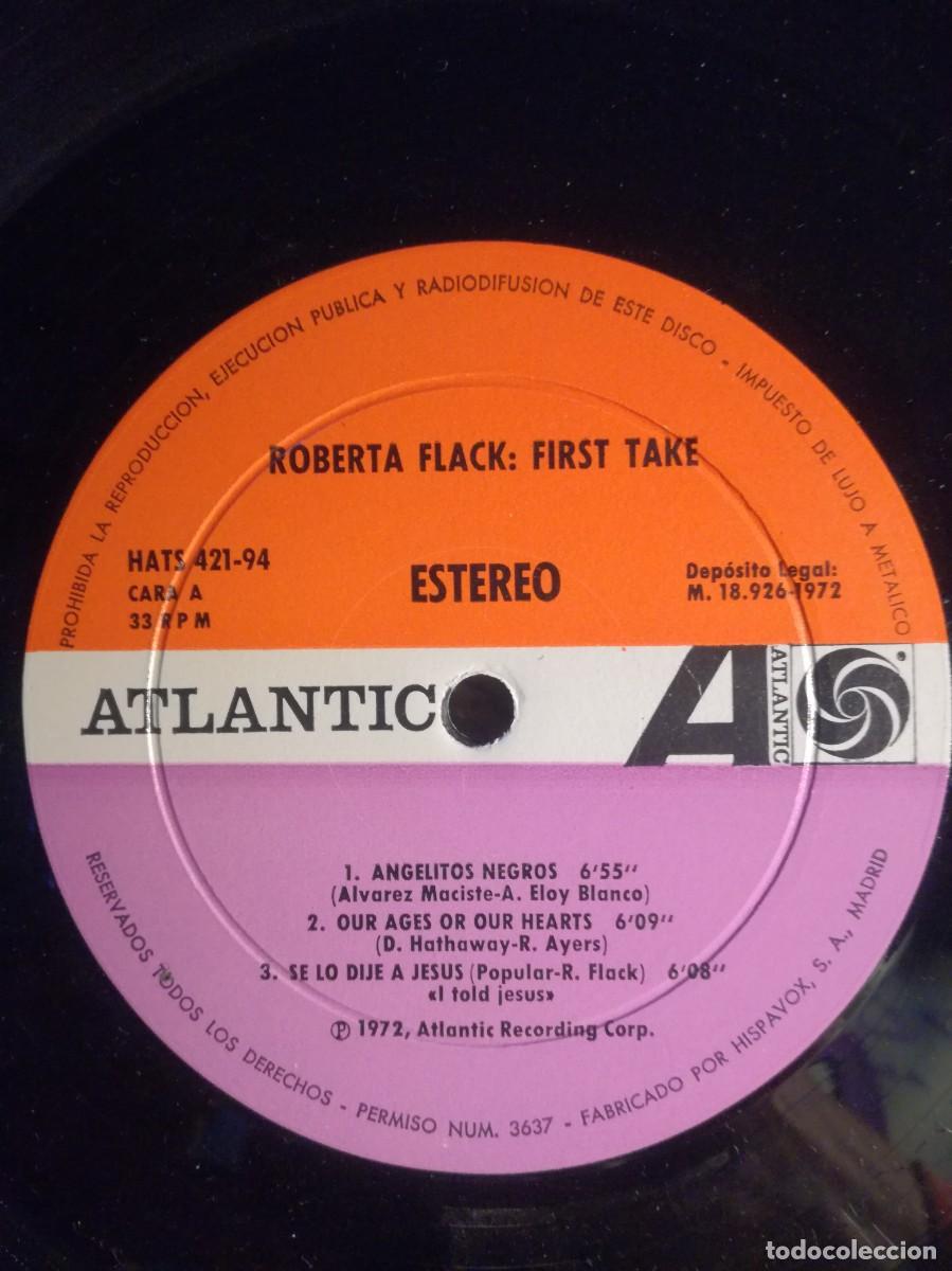 Discos de vinilo: ROBERTA FLACK-FIRST TAKE-ORIGINAL ESPA&Ntilde;OL 1972 - Foto 3