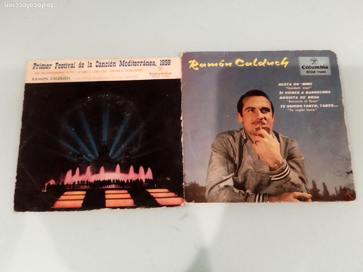 Discos de vinilo: Lote de 2 vinilos de Ram&oacute;n Calduch. Disco 7&rdquo;. - Foto 1