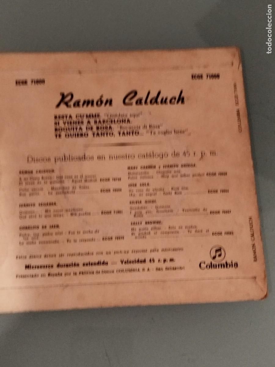 Discos de vinilo: Lote de 2 vinilos de Ram&oacute;n Calduch. Disco 7&rdquo;. - Foto 2