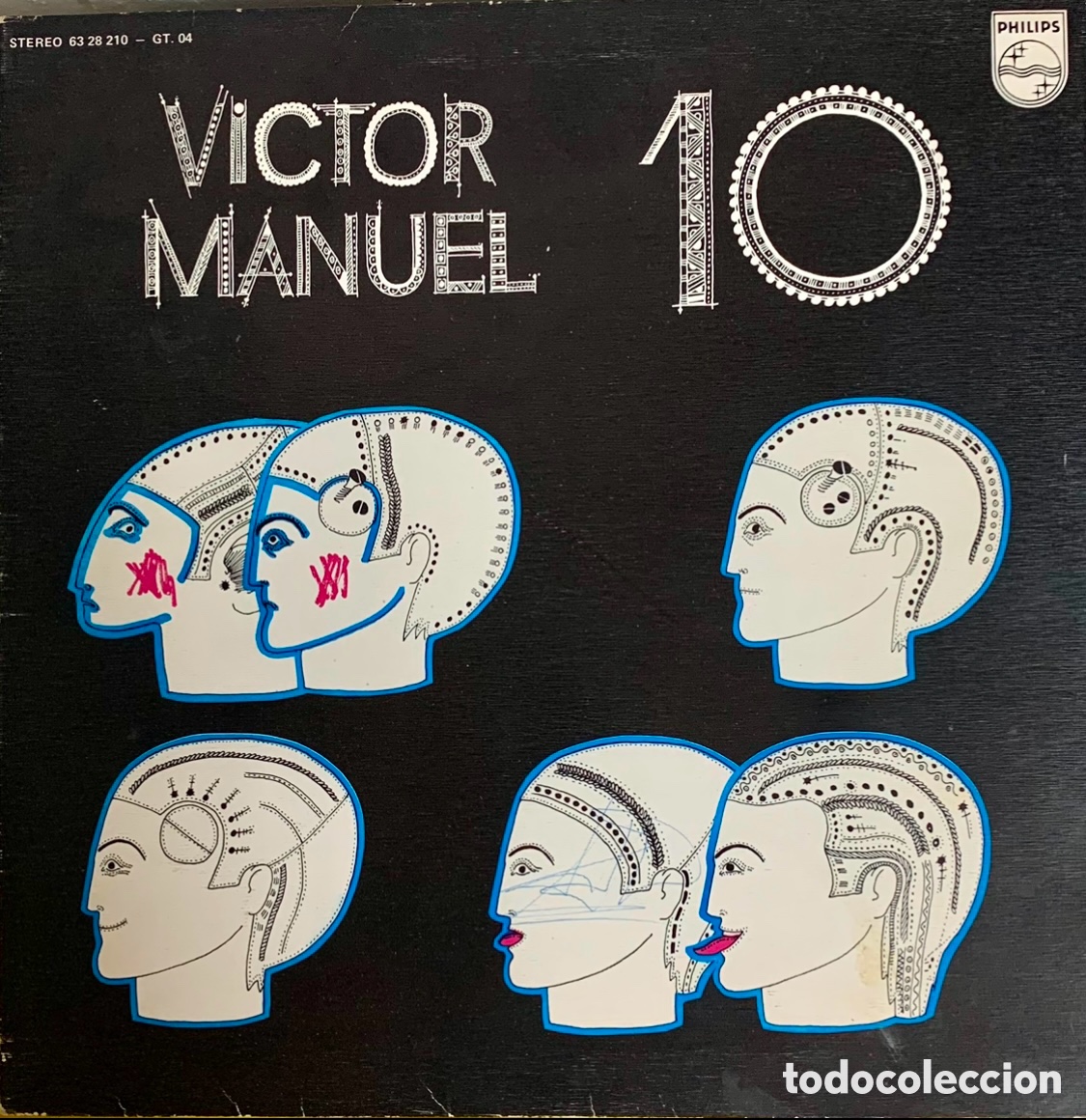 Discos de vinilo: Disco Vinilo LP. V&iacute;ctor Manuel. &ldquo;10&rdquo;. 1976. - Foto 1