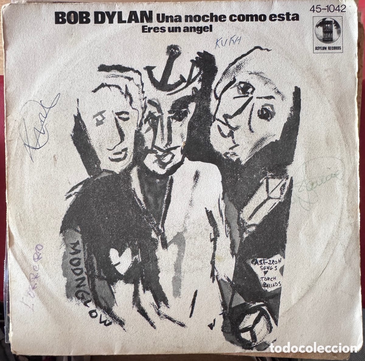 Discos de vinilo: Bob Dylan &ndash; Una Noche Como Esta / Eres Un Angel - Foto 1