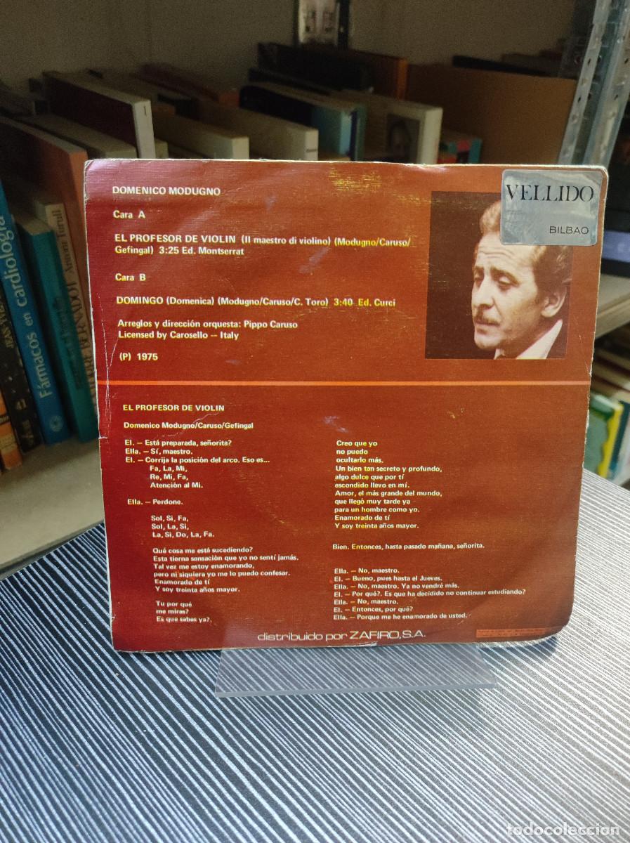 Discos de vinilo: Domenico Modugno &ndash; El Profesor De Viol&iacute;n - Foto 2