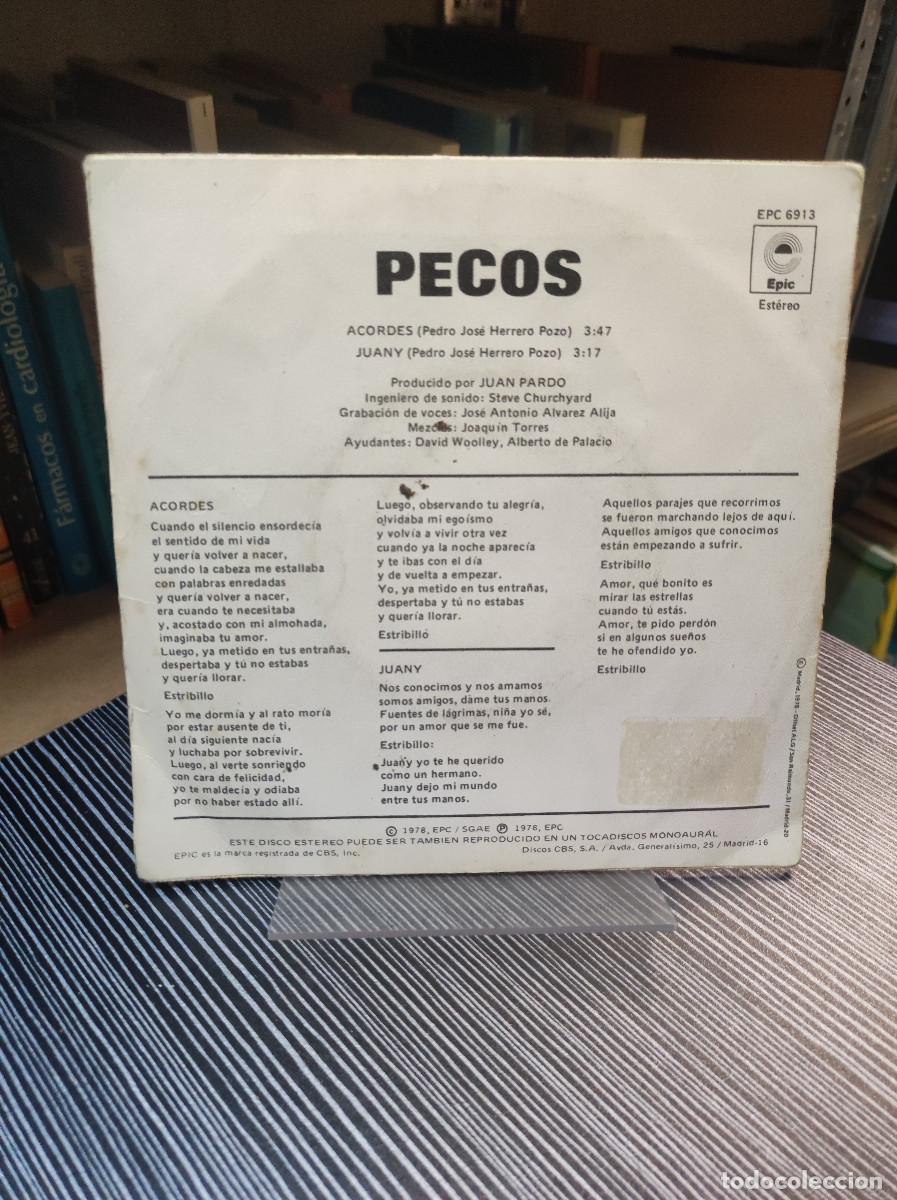 Discos de vinilo: Pecos &ndash; Acordes 7&rdquo;, 45 RPM, Single - Foto 2