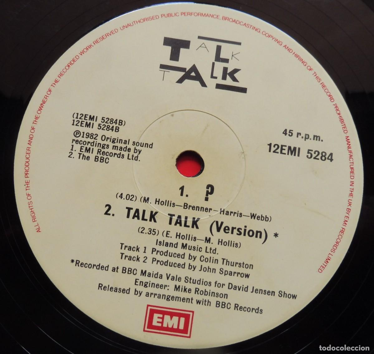 Discos de vinilo: LP - Talk Talk &ndash; Talk Talk - EMI 5284 - A&Ntilde;O 1982 - Foto 7