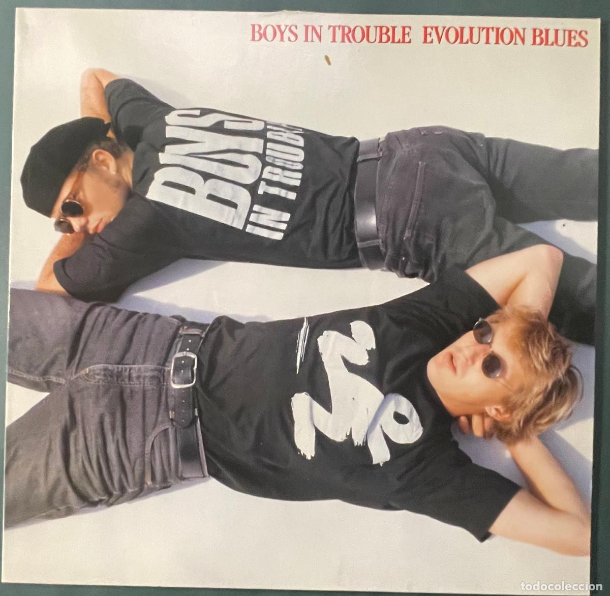Discos de vinilo: BOYS IN TROUBLE / EVOLUTION BLUES (LP ARIOLA 1990) GERMANY - Foto 1