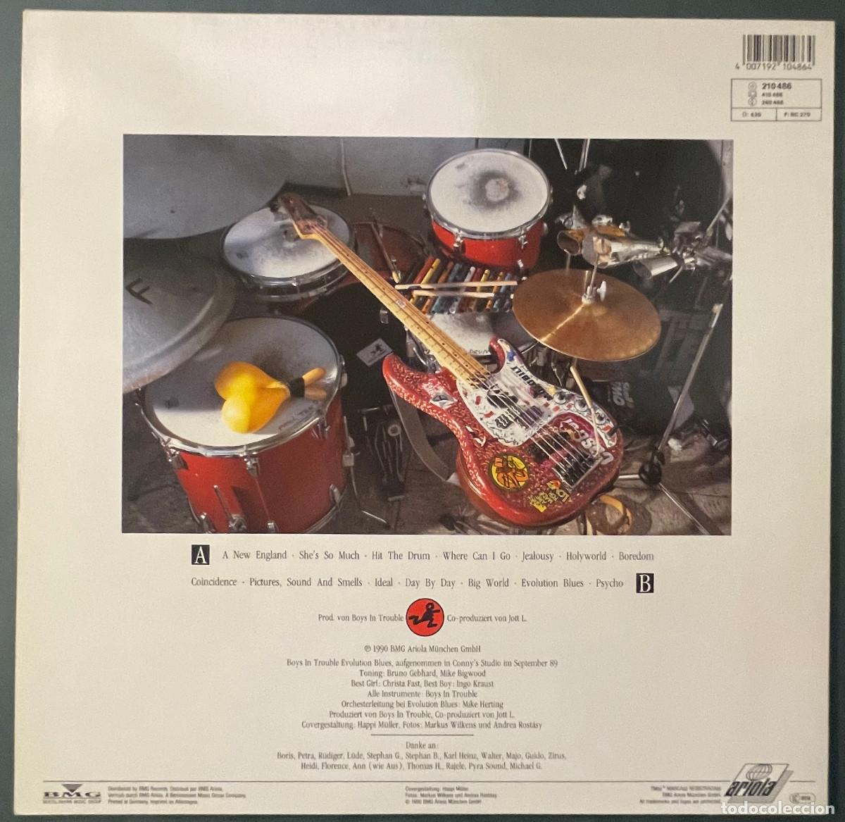 Discos de vinilo: BOYS IN TROUBLE / EVOLUTION BLUES (LP ARIOLA 1990) GERMANY - Foto 2