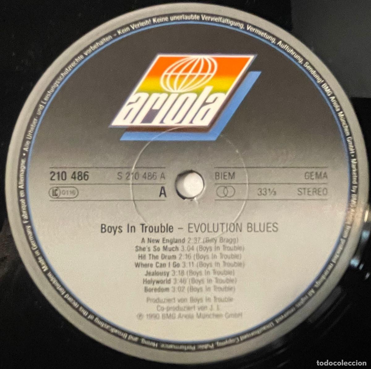 Discos de vinilo: BOYS IN TROUBLE / EVOLUTION BLUES (LP ARIOLA 1990) GERMANY - Foto 3