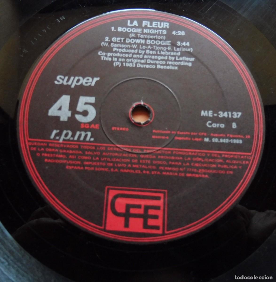Discos de vinilo: SUPER 45 - LA FLEUR - BOOGIE NIGHTS - ME-34137 - Foto 4