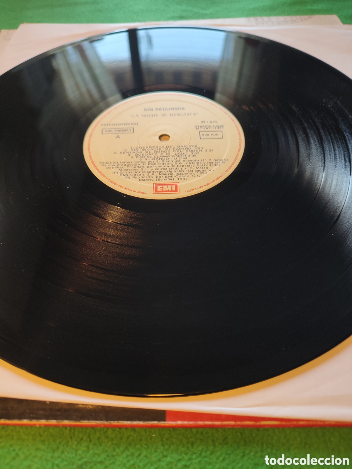 Discos de vinilo: Sin Recursos - La noche desgasta - Foto 3