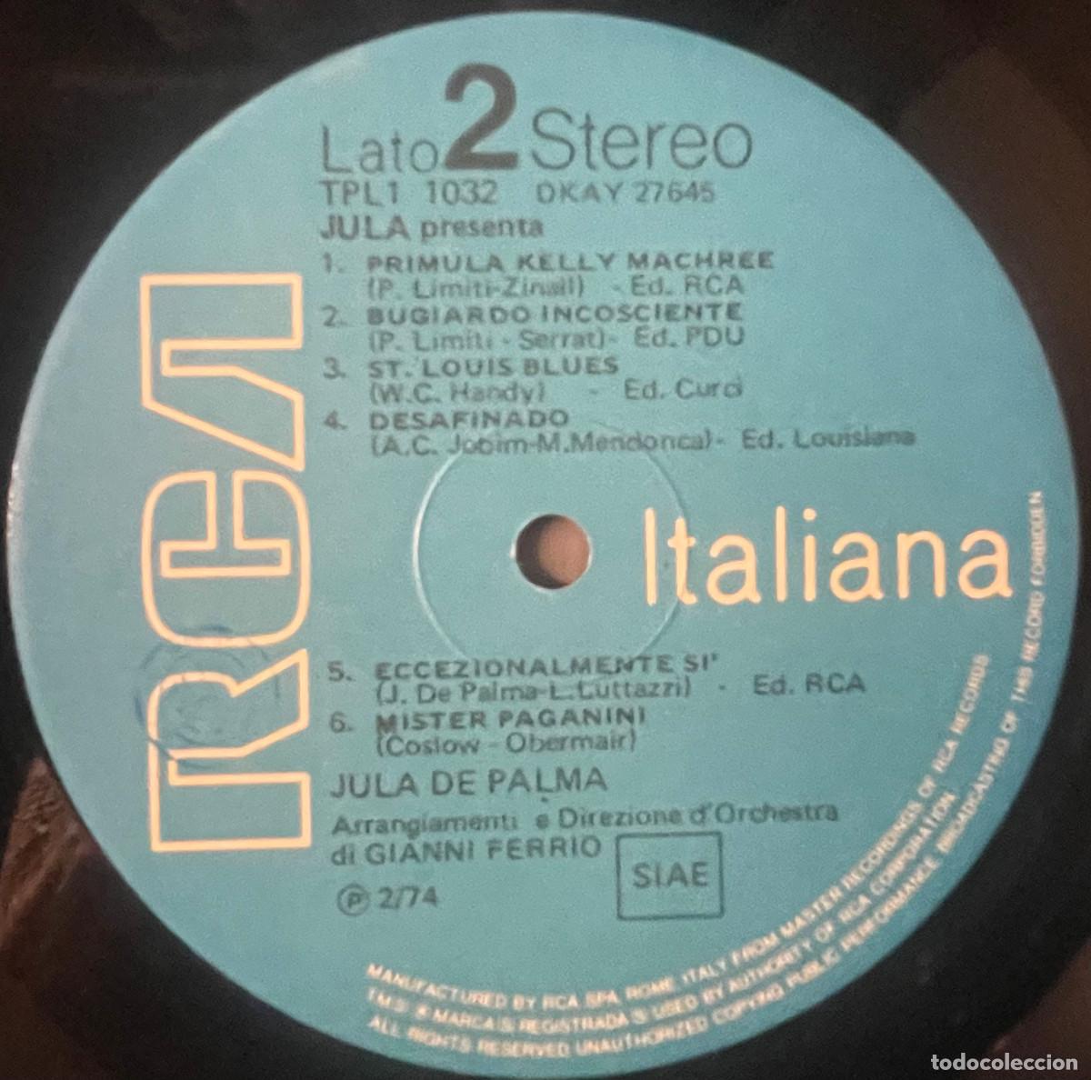 Discos de vinilo: JULA / PRESENTA (LP RCA 1974) ITALIA - Foto 4