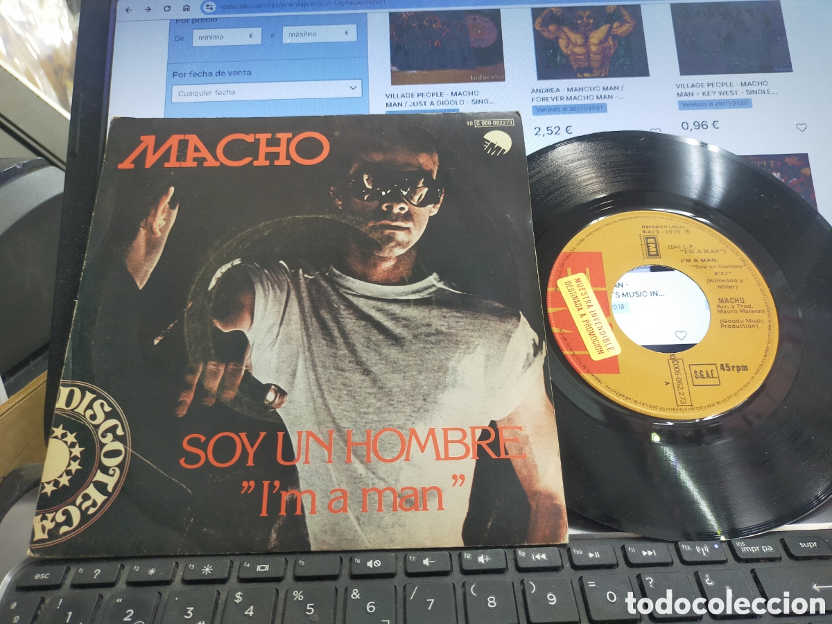 Discos de vinilo: Macho single im a man Espa&ntilde;a 1979 - Foto 1