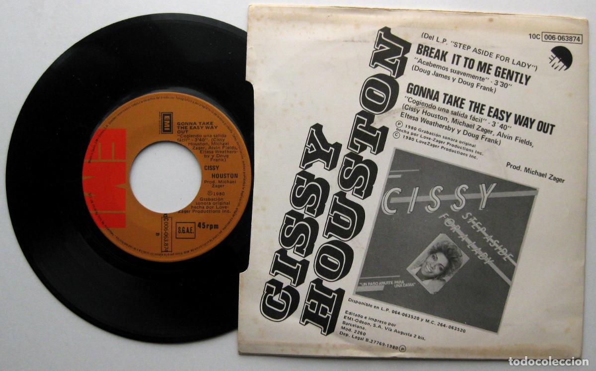 Discos de vinilo: Cissy Houston - Acabemos Suavemente - Single EMI 1980 BPY - Foto 2