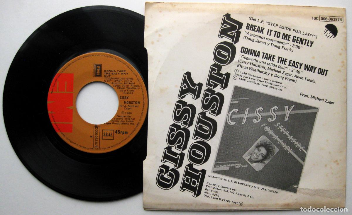 Discos de vinilo: Cissy Houston - Acabemos Suavemente - Single EMI 1980 BPY - Foto 2