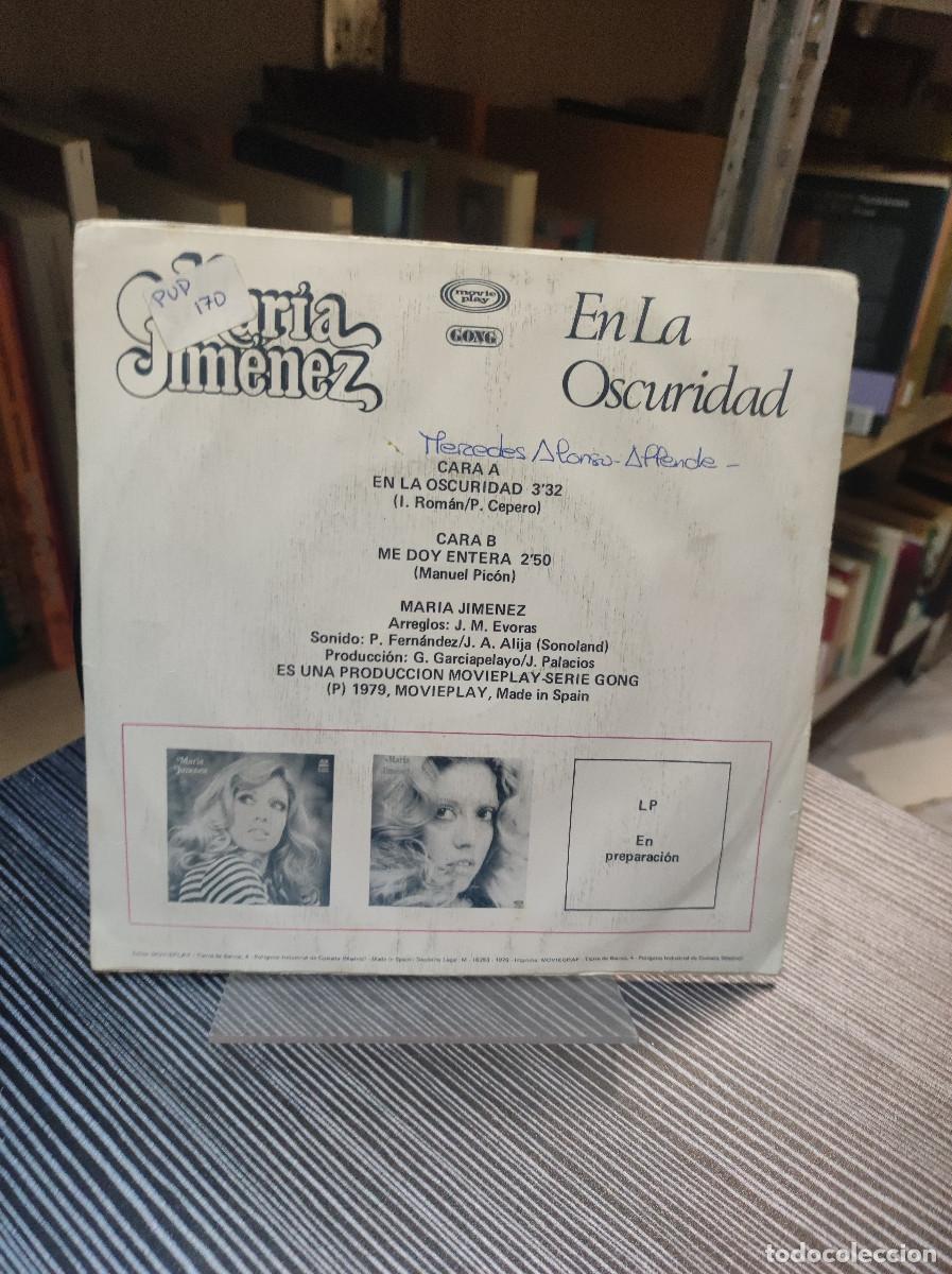 Discos de vinilo: Mar&iacute;a Jim&eacute;nez &ndash; En La Oscuridad - Foto 2