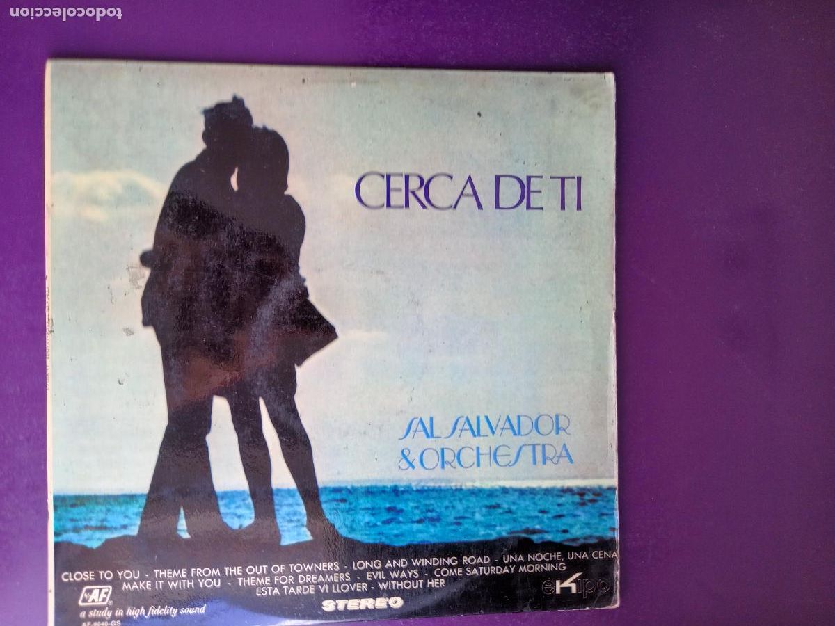 Discos de vinilo: Sal Salvador & Orchestra &lrm;&ndash; Cerca De Ti - LP EKIPO 1971 - LOUNGE JAZZ POP, VERSIONES BEATLES, ETC