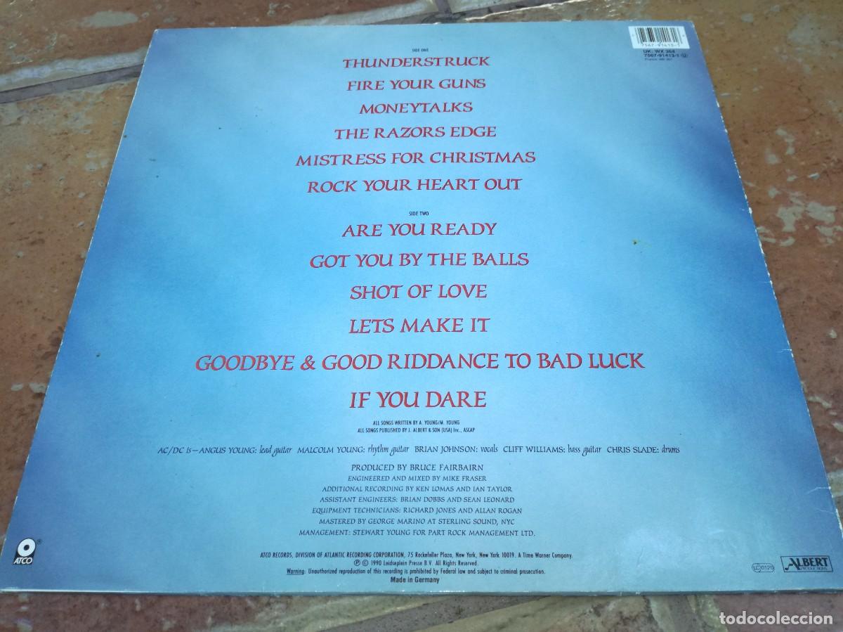 Discos de vinilo: AC/DC-THE RAZORS EDGE-ORIGINAL 1990 - Foto 2