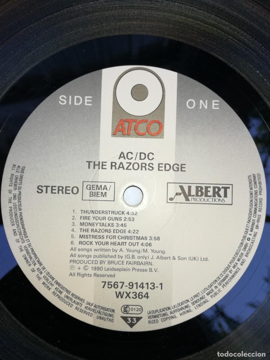 Discos de vinilo: AC/DC-THE RAZORS EDGE-ORIGINAL 1990 - Foto 3