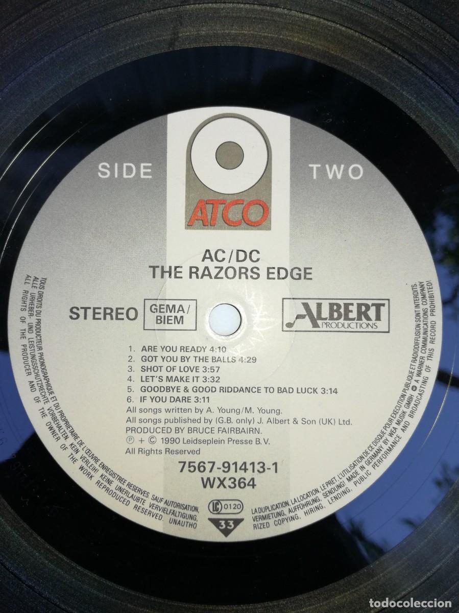 Discos de vinilo: AC/DC-THE RAZORS EDGE-ORIGINAL 1990 - Foto 4