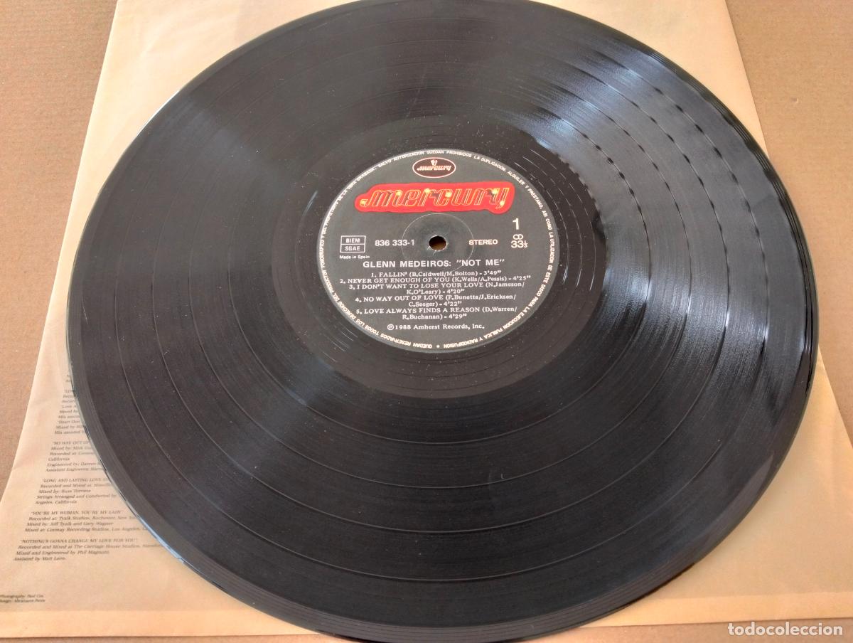 Discos de vinilo: DISCO LP, GLEN MEDEIROS - NOT ME - Foto 3