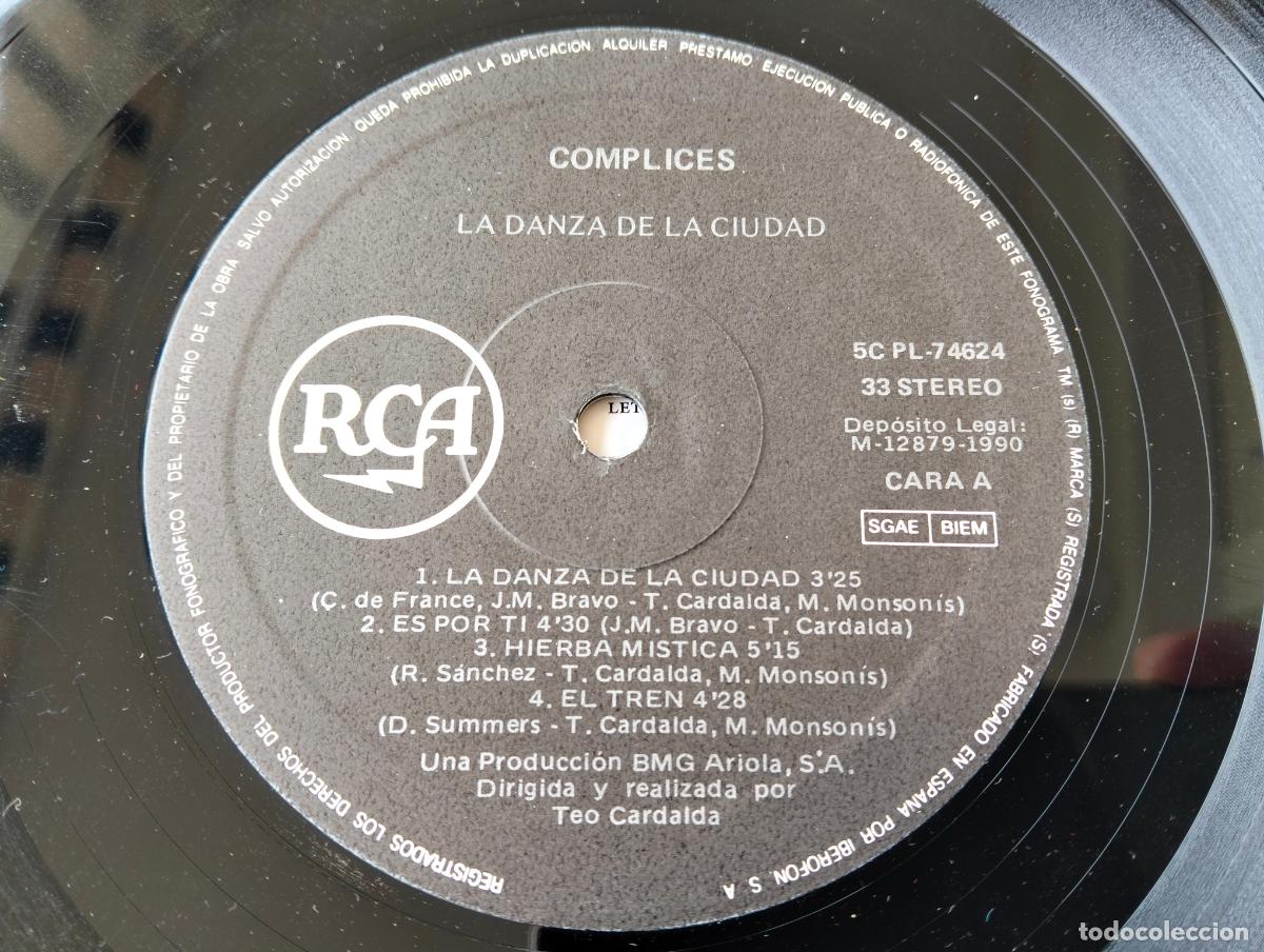 Discos de vinilo: DISCO LP, COMPLICES - LA DANZA DE LA CIUDAD - Foto 6