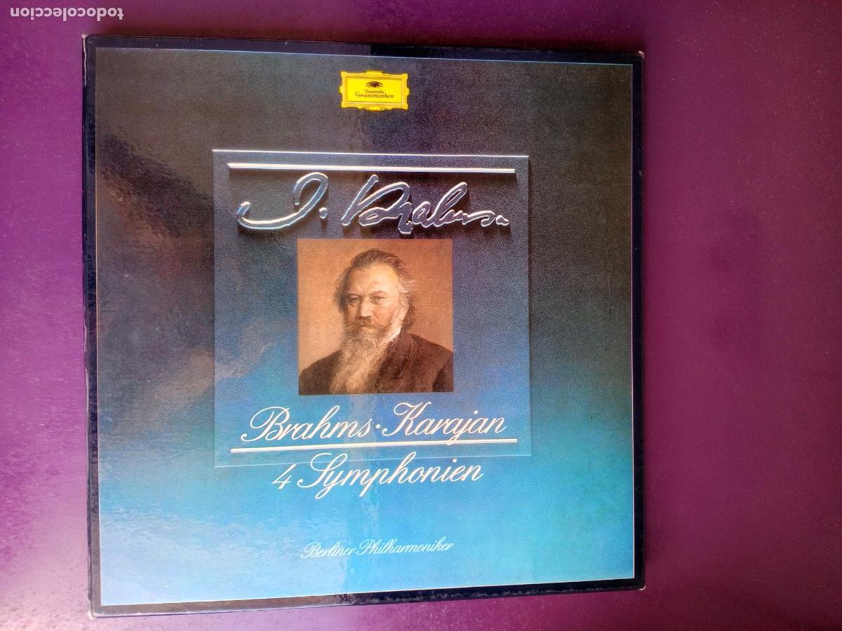 Discos de vinilo: Brahms - 4 SINFONIAS - Karajan, filarm Berlin CAJA 4 LP DEUTSCHE 1978 - CLASICA SIN USO