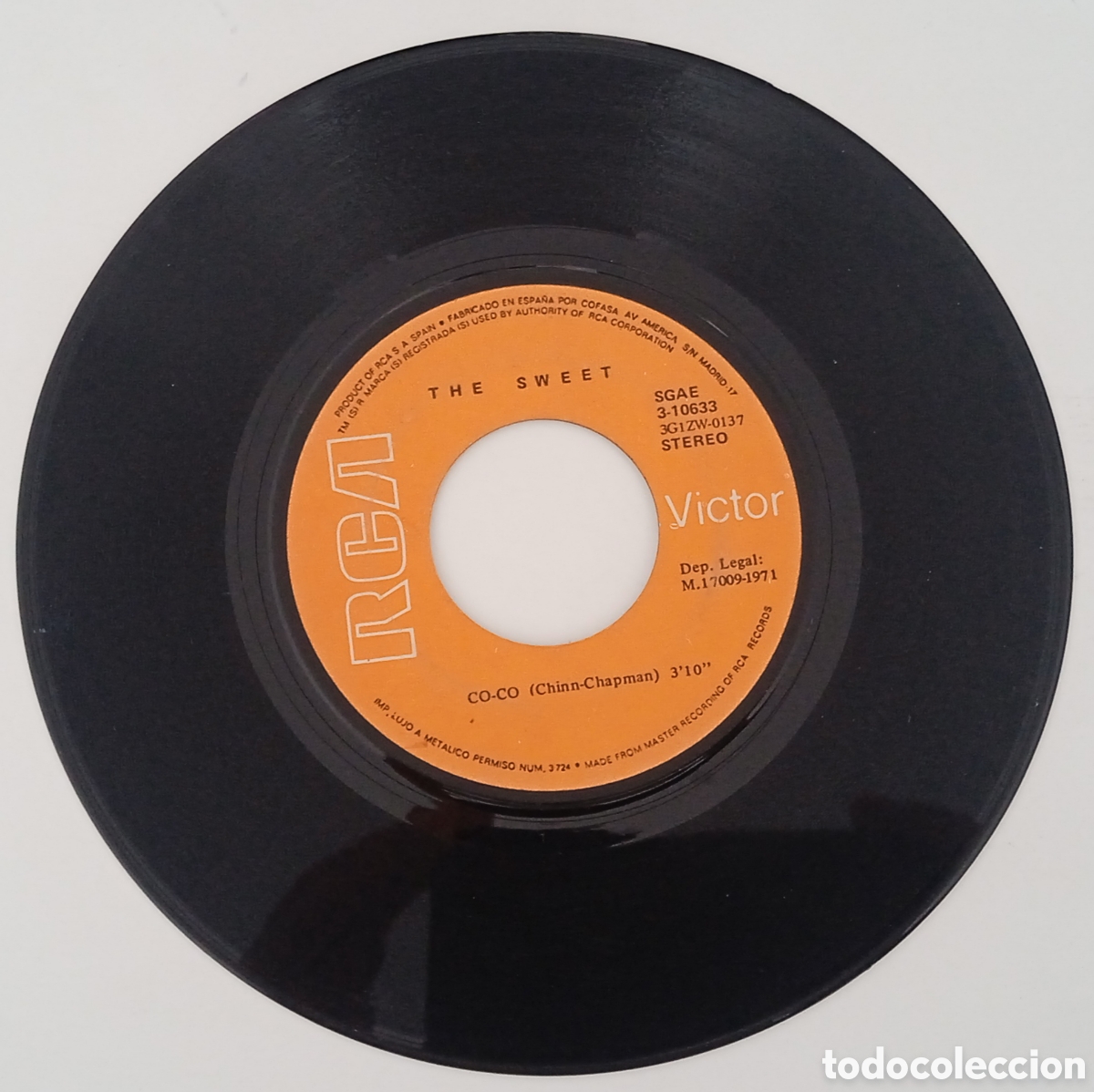 Discos de vinilo: THE SWEET - Co-co (1971) single - Foto 2