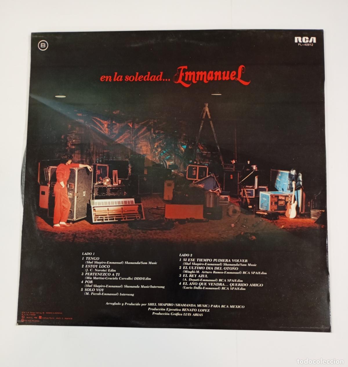 Discos de vinilo: En la soledad... Emmanuel. LP. TDKLP16 - Foto 2