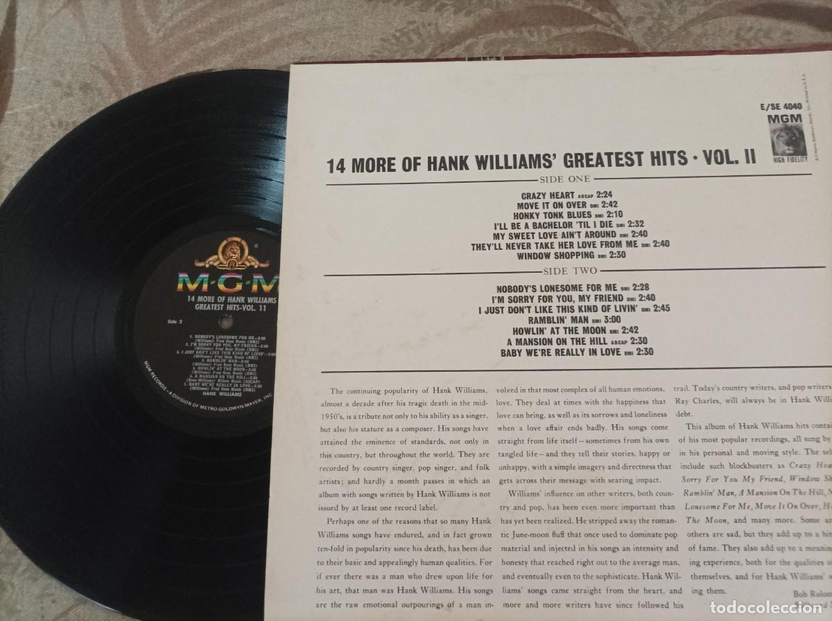 Discos de vinilo: Hank Williams lp original USA - Foto 2
