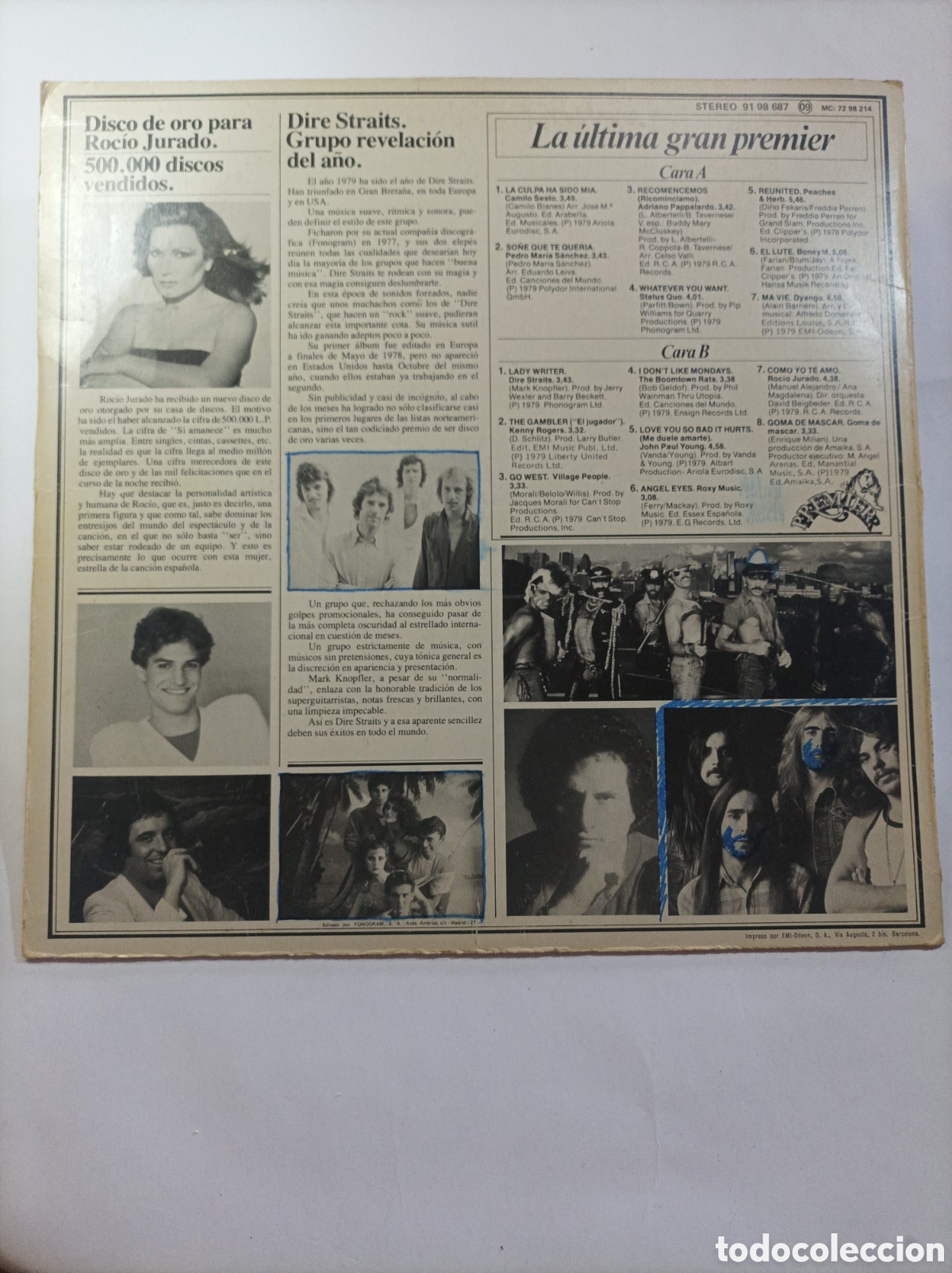 Discos de vinilo: LA &Uacute;LTIMA GRAN PREMIER. EMI. VINILO. 1979. - Foto 3