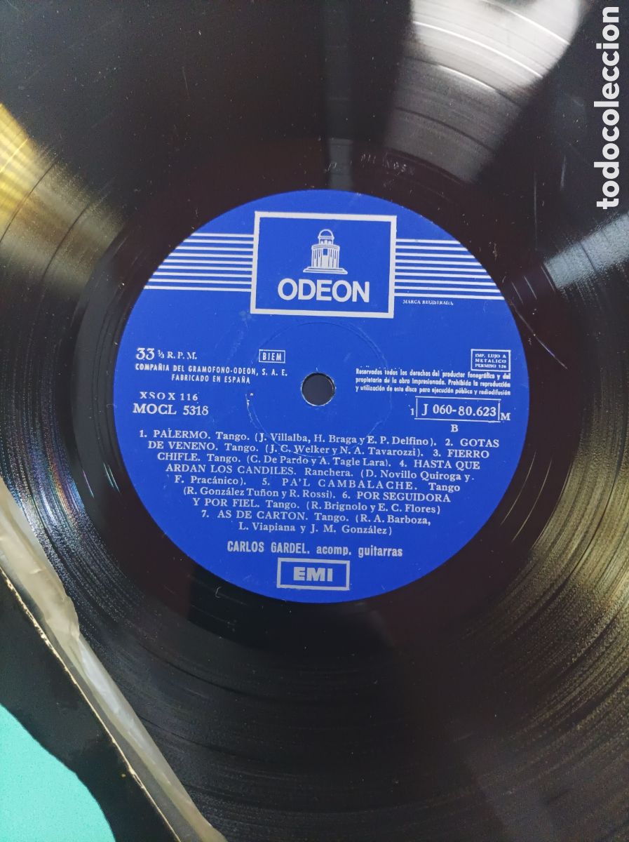 Discos de vinilo: CARLOS GARDEL. ODEON. VINILO. 1967. - Foto 2