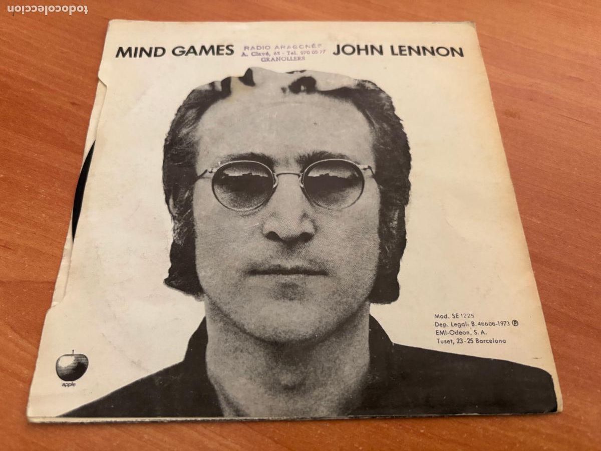 Discos de vinilo: JOHN LENNON (MIND GAMES) SINGLE ESPA&Ntilde;A 1973 (EPI6) - Foto 3