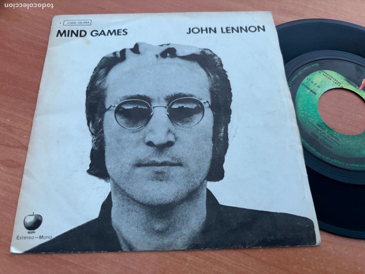 Discos de vinilo: JOHN LENNON (MIND GAMES) SINGLE ESPA&Ntilde;A 1973 (EPI6) - Foto 1