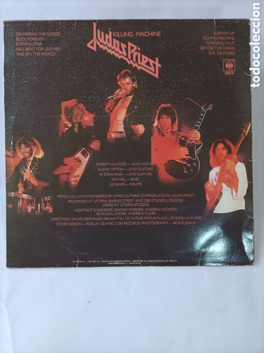 Discos de vinilo: JUDAS PRIEST. KILLING MACHINE. CBS. DISCO VINILO 1978. - Foto 2