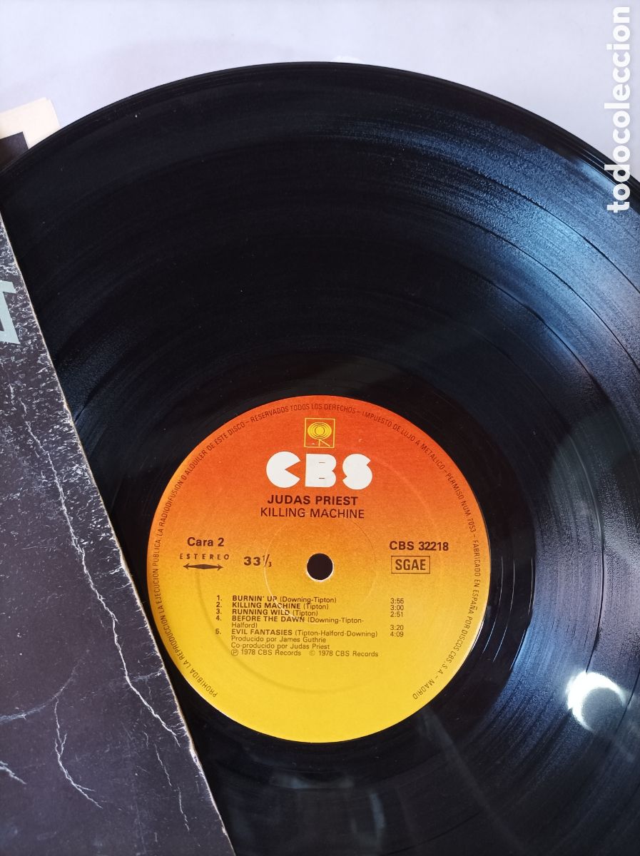 Discos de vinilo: JUDAS PRIEST. KILLING MACHINE. CBS. DISCO VINILO 1978. - Foto 3