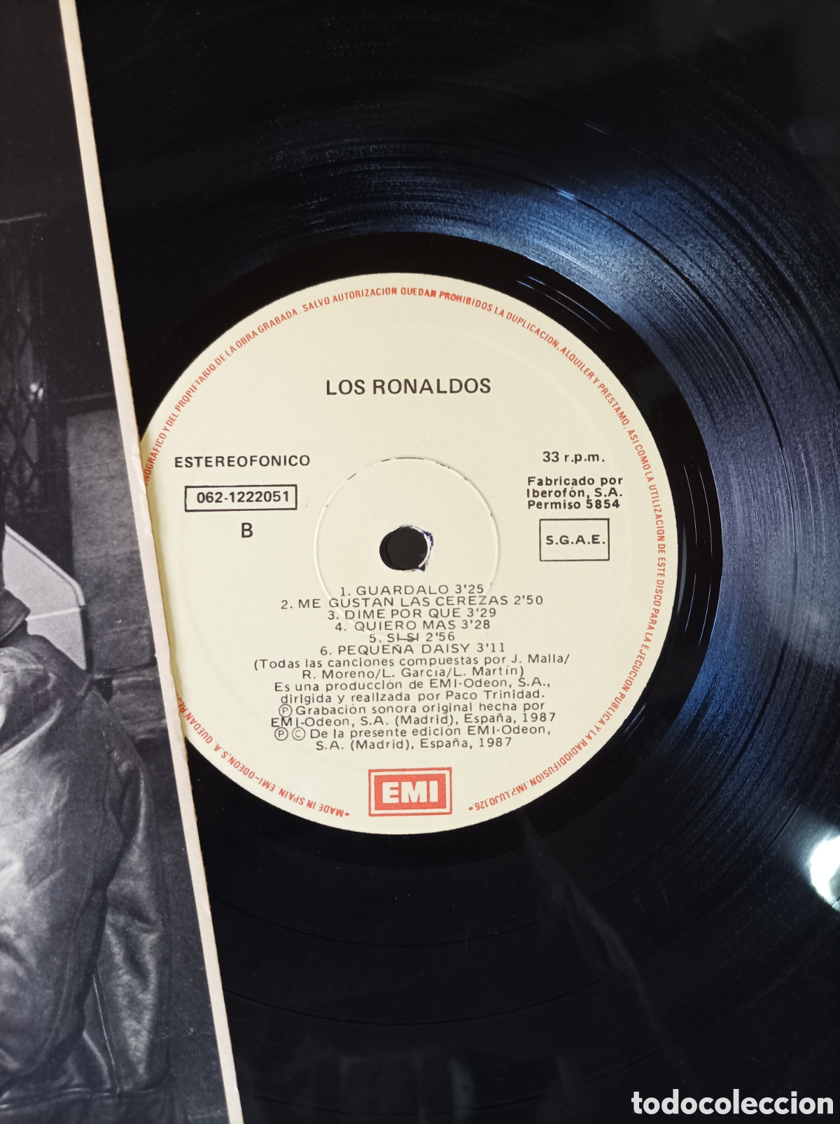 Discos de vinilo: LOS RONALDOS. EMI. DISCO VINILO 1987. - Foto 3