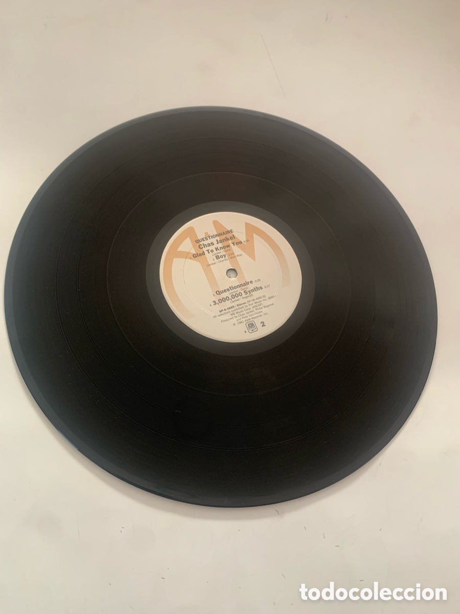 Discos de vinilo: lp Chas Jankel &ndash; Questionnaire edicion USA de 1982 - Foto 3
