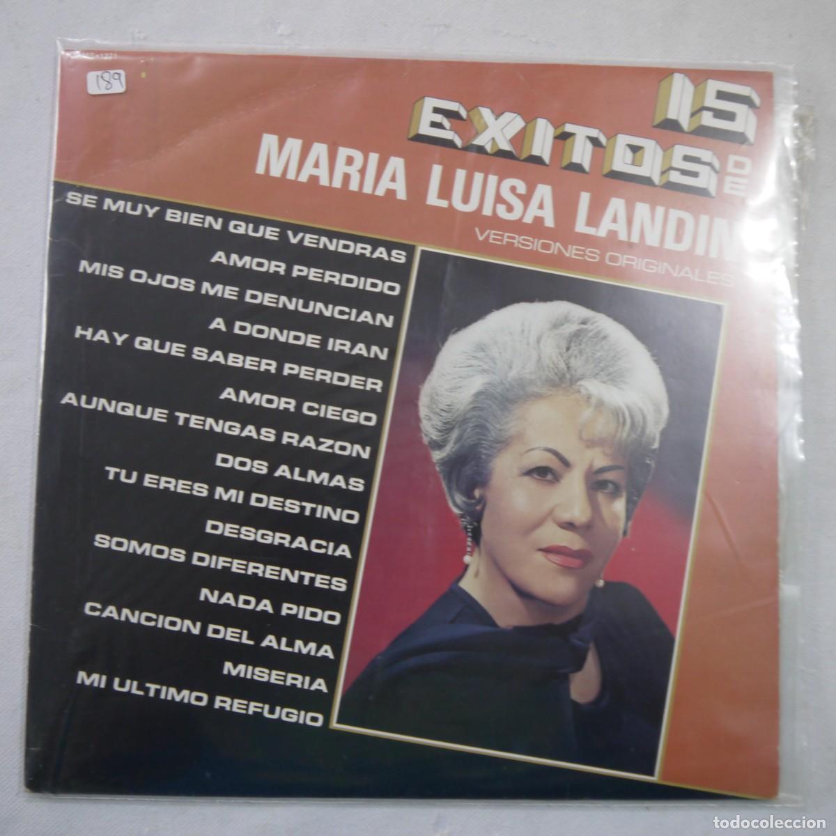 Disques de vinyle: MAR&Iacute;A LUISA LANDIN - 15 &Eacute;XITOS - LP 1986 MEXICO