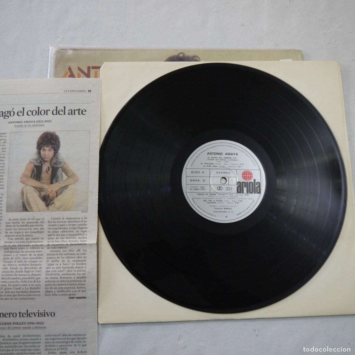 Discos de vinilo: ANTONIO AMAYA - LP 1974 - Foto 3