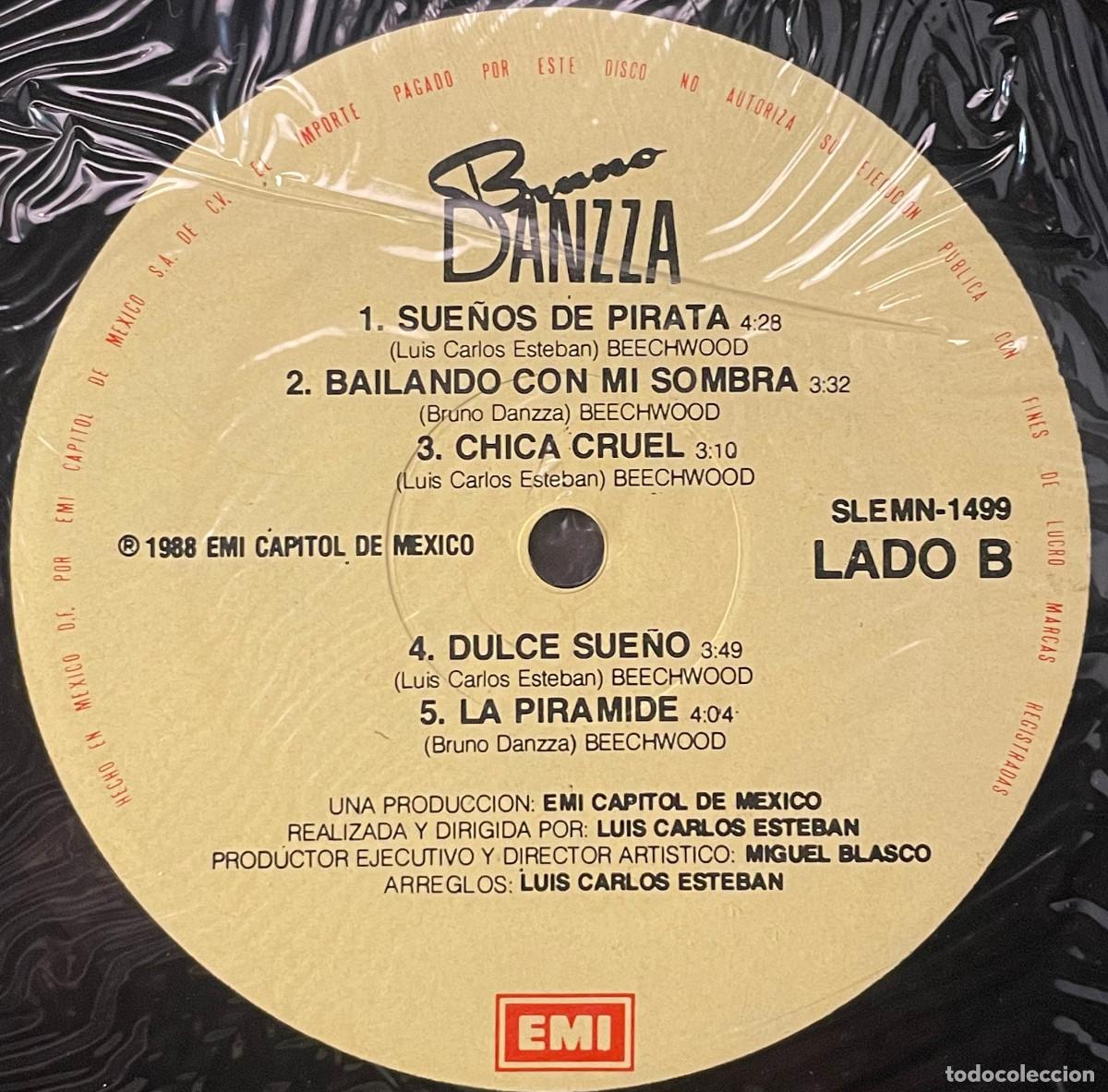 Discos de vinilo: BRUNO DANZZA / BRUNO DANZZA (LP EMI 1988) MEXICO - Foto 3