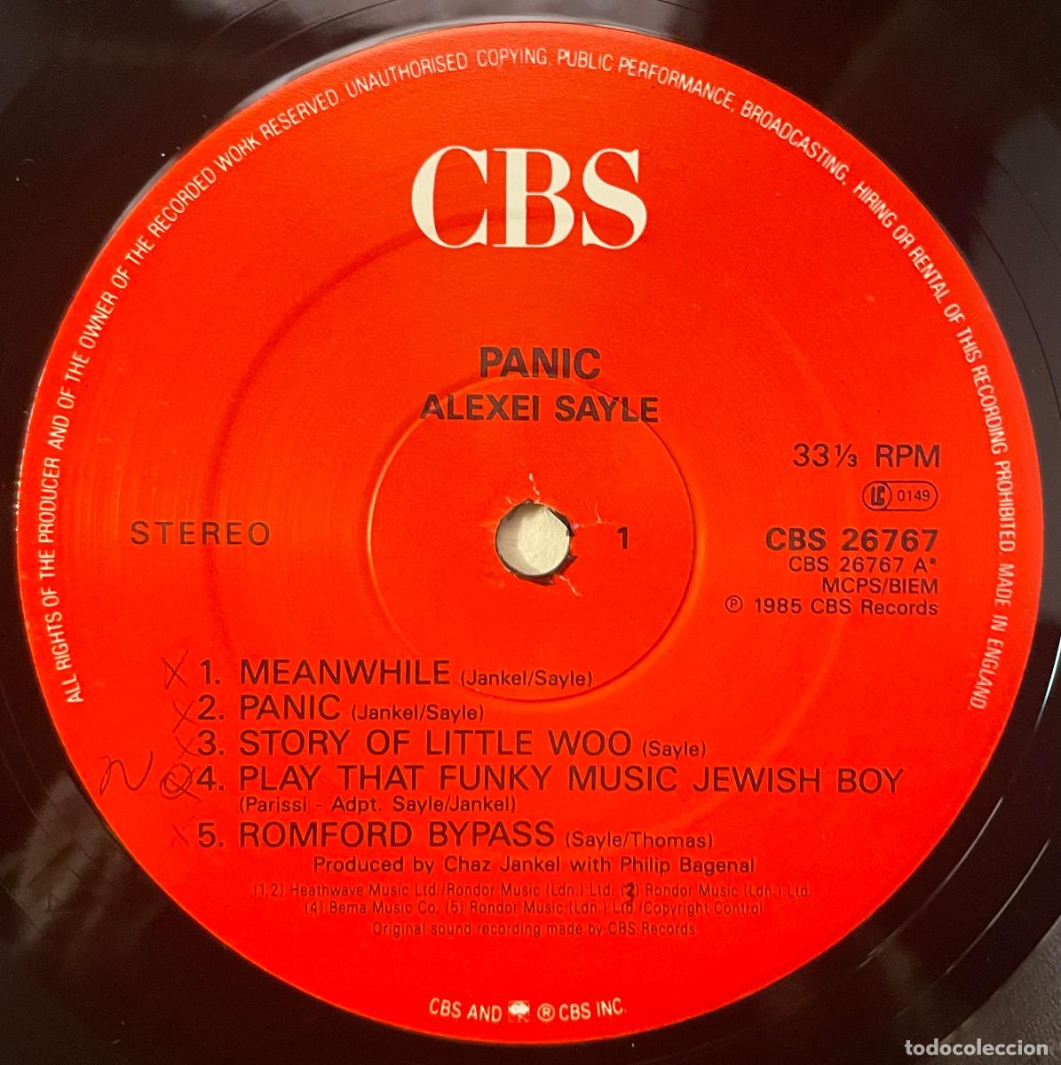 Discos de vinilo: ALEXEI SAYLE / PANIC (LP CBS 1985) UK - Foto 3