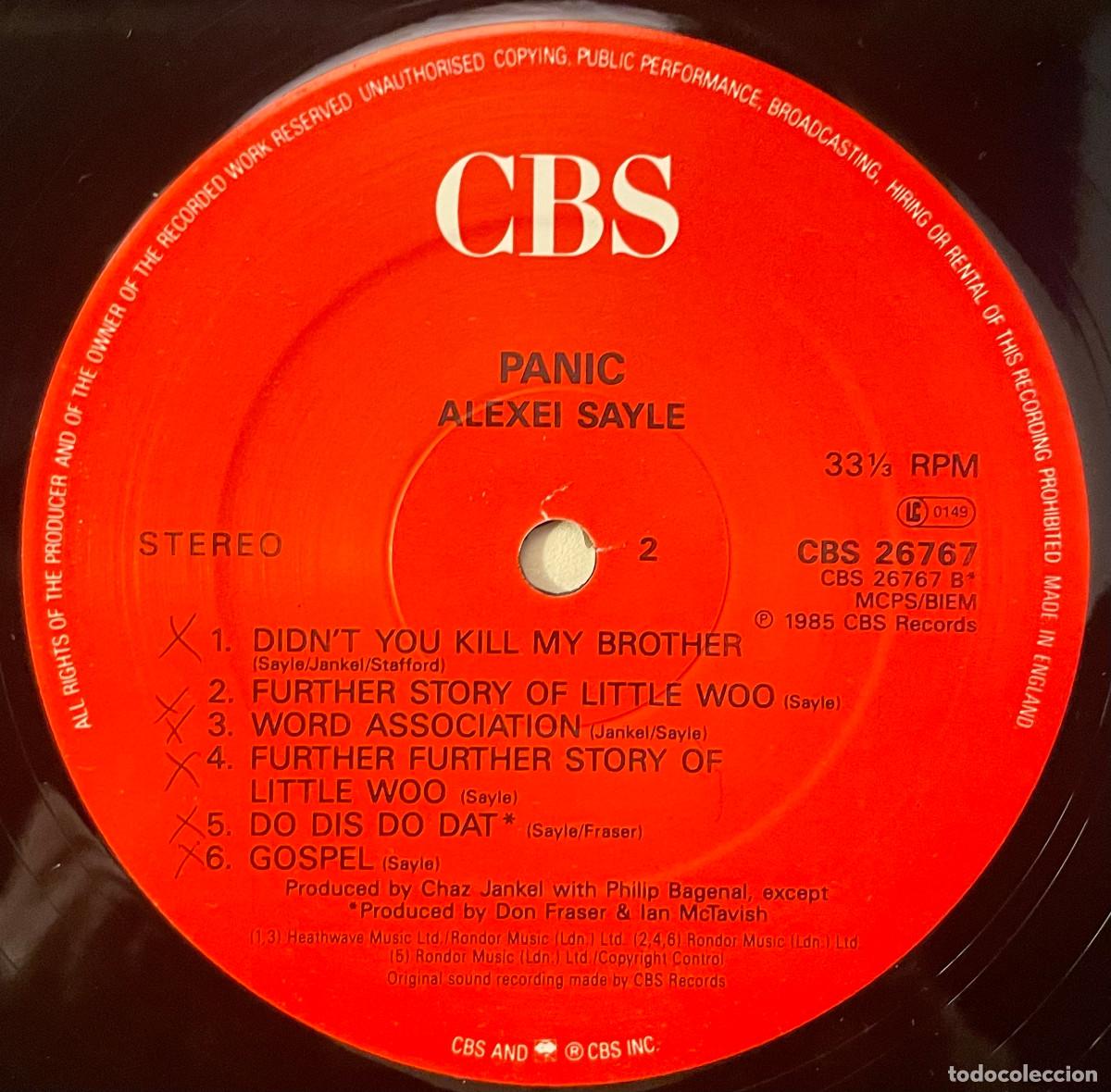 Discos de vinilo: ALEXEI SAYLE / PANIC (LP CBS 1985) UK - Foto 4
