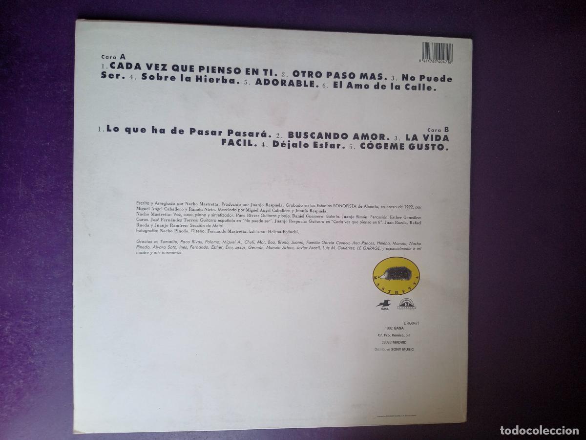 Discos de vinilo: Nacho Mastretta &lrm;&ndash; La Vida F&aacute;cil - LP GASA 1992 - SIN USO - Foto 2