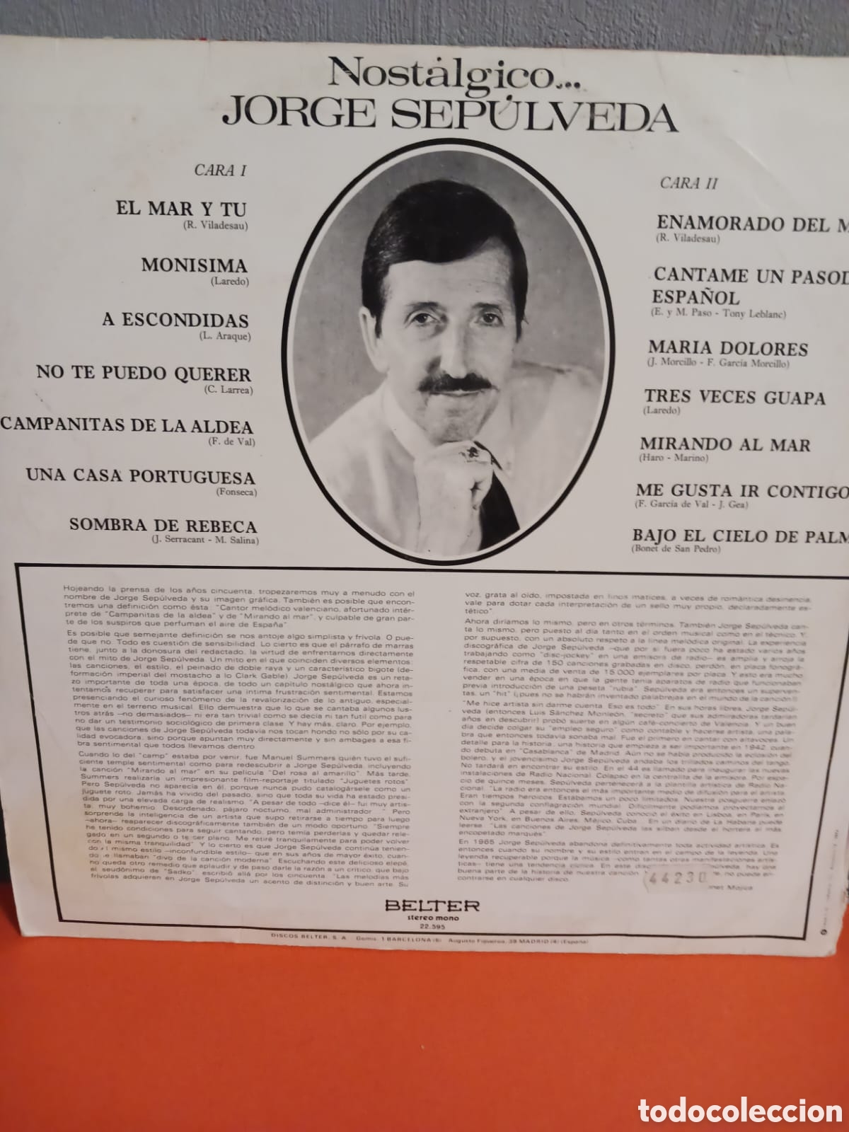 Discos de vinilo: LP. JORGE SEPULVEDA. FUNCIONA - Foto 7