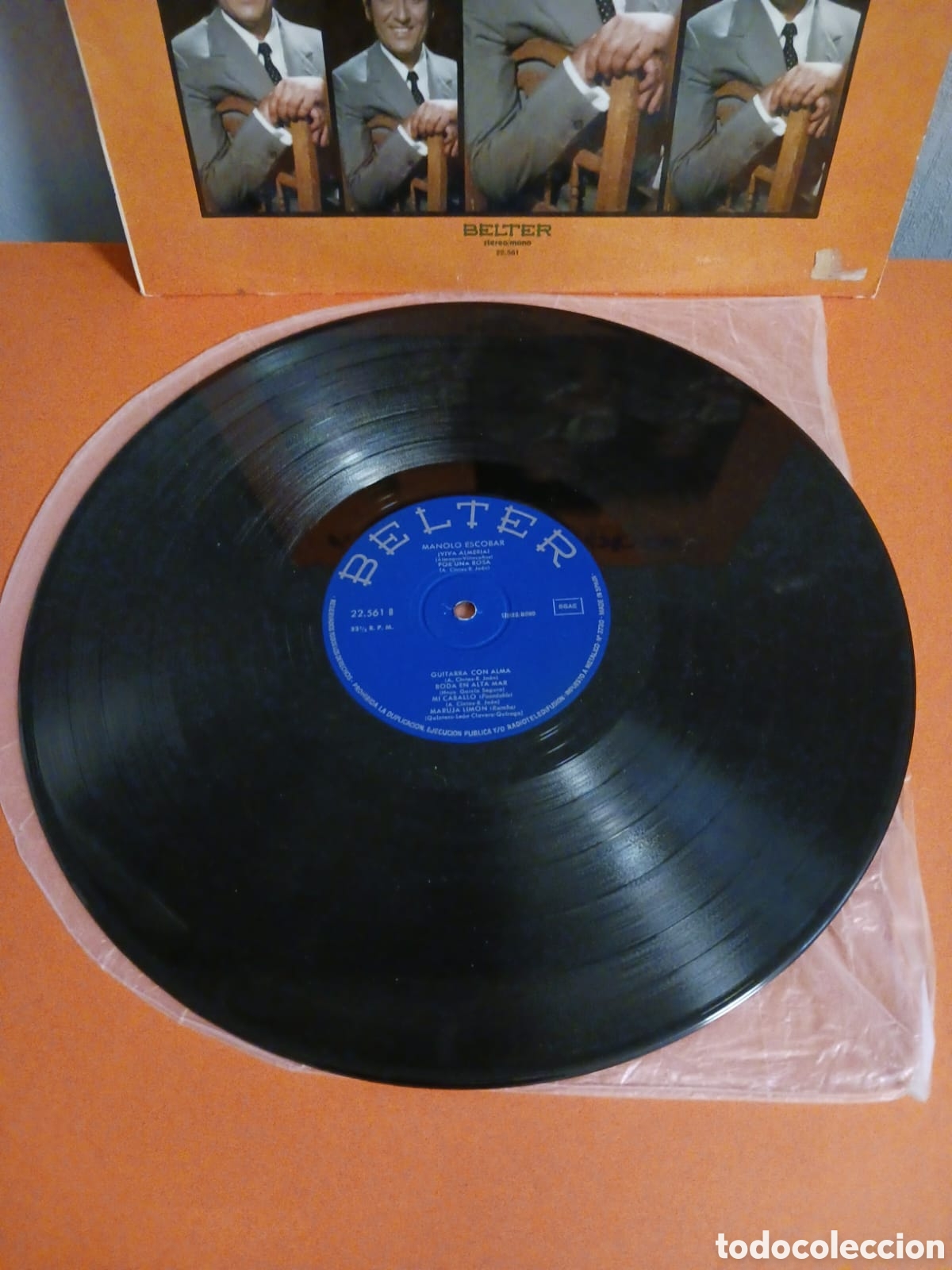 Discos de vinilo: Lp vinilo. Manolo Escobar. FUNCIONA - Foto 3