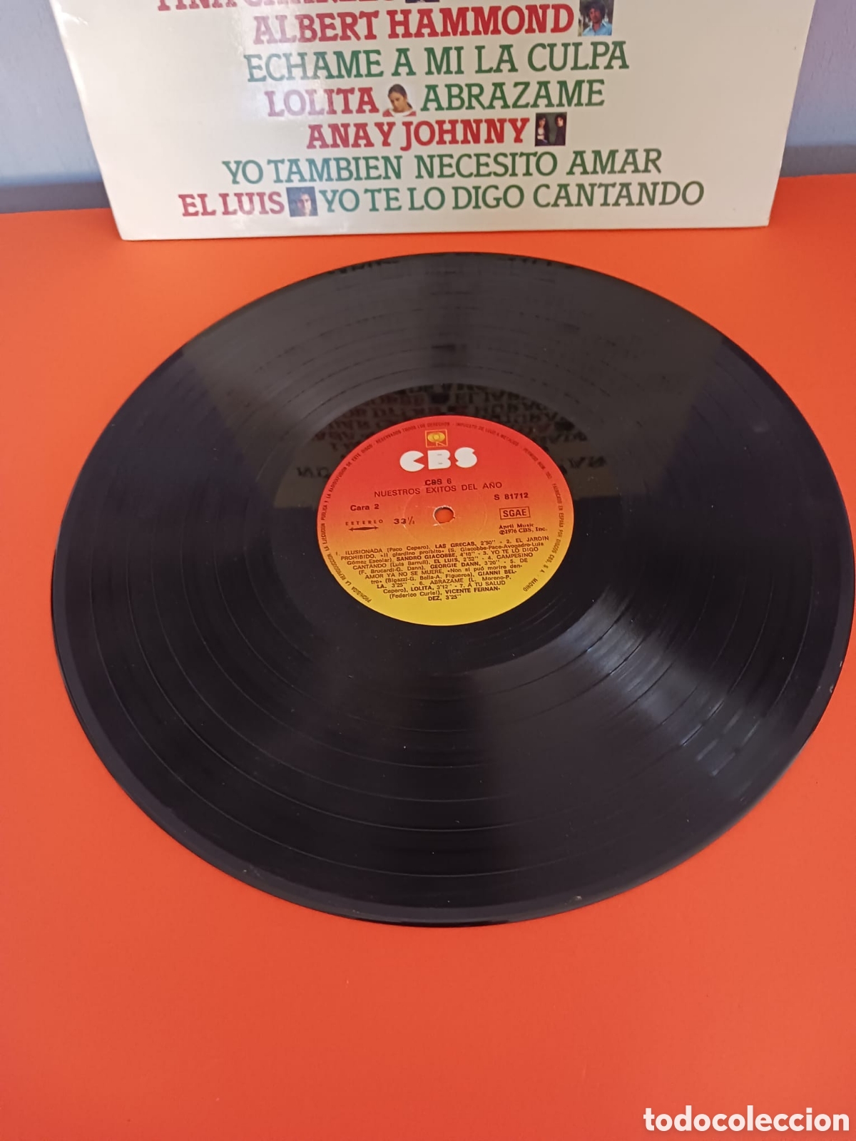 Discos de vinilo: CBS NUESTROS EXITOS DEL A&Ntilde;O. LP - Foto 3