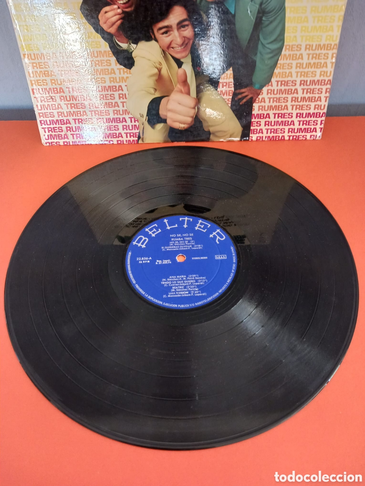 Discos de vinilo: RUMBA TRES. LP de vinilo. Funciona - Foto 3